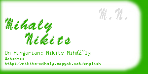 mihaly nikits business card